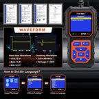 BT60 Pro Acclope Car Battery Tester with Cloud Printing 100-3000 CCA 6V 12V 24V AGM Lithium Gel Battery Checker Automotive Alternator Digital Analyzer Charging Cranking System Vehicles Truck Home-use