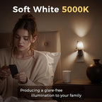 L LOHAS LED Night Lights Plug into Wall, Linen Fabric Round Platform Decor Night Light, Dusk to Dawn Sensor Vintage Nightlight, 5000K Daylight 0-100LM Dimmable, for Bedroom Living Room Hallway