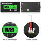 DC 12V 24V 36V 48V 60V 72V 84V Golf Cart Battery Meter with Alarm, Front Setting and Switch Key Battery Capacity Voltage Indicator Gauge Acid and Lithium ion Indicator