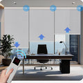 COOLWINDS Motorized Blinds with Remote Cordless Automatic Motorized Shades Custom Blinds for Windows Smart Curtains Compatible with Alexa Google Home(Solar Grey,W32 x H72in)