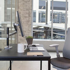 Ergotron – LX Monitor Arm, Single Monitor Desk Mount – fits Flat Curved Ultrawide Computer Monitors up to 34 Inches, 7 to 25 lbs, VESA 75x75mm or 100x100mm – Tall Pole, Polished Aluminum