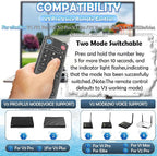 V3 Pro Voice Replacement Remote for vSeeBox, Compatible with V5 Pro/V3 Plus/V3 Pro/V2 Pro/V1 Pro/V1 Max/Elite/Max, Universal TV Control