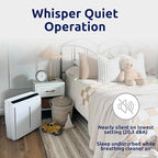 Rabbit Air, A3 SPA-1000N Air Purifiers for Home, Ultra Quiet HEPA Air Purifier - Wall Mountable Air Purifiers for Home Large Room, Allergies, Dust, Mold, Smoke & VOCs - (Black, Germ Defense Filter)