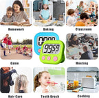 ZILLEEN Classroom Timer for Kids Teachers 12 Pack Digital Tmers, Blue & Green