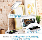 OttLite® Prevention LED Desk Lamp With Wireless Charging, 19-1/2"H, White
