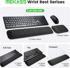 MEKASS Keyboard Wrist Rest, Soft Memory Foam Wrist Support for Keyboard, Keyboard Hand Rest Pad for Wrist Pain Relief, Keyboard Wrist Guard for Long Hours of Work, Gaming, Studying（Gray）