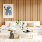 Art3d 4 Pc 96"x5.7" Wood Slat Wall Panel for Interior, Ceiling and Decoration, Semi-Cylinder Design, 15.2 SqFt
