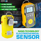 Carbon Monoxide Detector CO Analyzer + Pump by Forensics | USA NIST Calibration | Water, Dust & Explosion Proof | USB Recharge | 0-1000 ppm |