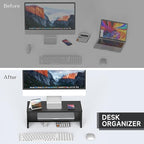 FITUEYES Monitor Stand - 2 Tier Computer Monitor Riser Shelf, Wood Desktop Stand for Laptop Computer Screen, Desk Organization, Office Supplies