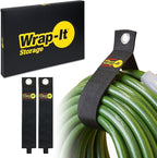 Heavy-Duty Wrap-It Storage Straps, 28-inch (2 Pack) - Hook and Loop Garden Hose Hanger, Pool Cord Storage Organizer for Cords, Tow Rope, Building Materials, RV and Garage Organization
