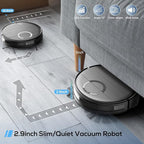 UMMUND Robot Vacuum and Mop Combo, 2 in 1 Mopping Robotic Vacuum Cleaner with Schedule, Wi-Fi/App/Remote, Strong Suction, Self-Charging, Slim, Ideal for Hard Floor, Pet Hair, Low-Pile Carpet