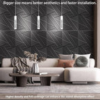 8 Pack Self-Adhesive Soundproof Wall Panels, 15.7 x 15.7 x 0.47 in Sound Proof Foam Panels for Walls, 1.2lb/ft³ High Density, Thicker 0.47in, Large Size Acoustic Panels, Sound Dampening Panels Black
