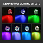 CO-Z 36 LED Stage Lights, RGB Par Lights with Remote Control, DMX Controller Compatible, DJ Lights Stage Lighting Indoor for Christmas Halloween Party, 4 Pack