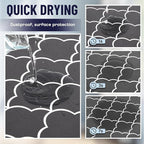 Teenyyou 2 Pcs 26" x 18" Dryer Top Protector Mat, Washer and Dryer Topper, Non Slip Waterproof Machine Cover Dust Proof Quick Drying Topper Pad for Laundry and Kitchen (Stylish)