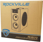 Rockville RHB70 Home Theater Compact Powered Speaker System, Bluetooth/USB/SD/FM, 4" Subwoofer, 2.1 Channel, 100W Peak, Cherry Wood Finish, for Home Entertainment