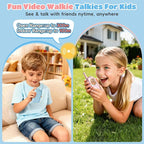 Video Walkie Talkies for Kids – Kids Walkie Talkies 2 Pack with Voice Changer, 1000 Feet Range, Fun Toys for Indoor Play, Camping, Hiking, Travel – Birthday for Boys and Girls Ages 3-10