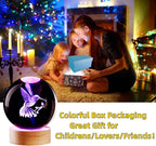 Conalisk 3D Hummingbird Crystal Ball Lamp,Lifelike 3D LED Bird Night Light,16 Colors Changing Light,Dimmable Remote Control,Desk Hummingbird lamp (Bird)
