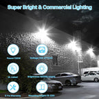 HYPERLITE LED Wall Pack Light: 120W Glass Lens LED Wall Packs Outside Lighting - 18000lm Flood Lights Outdoor with photocell 4 Packs for Area Parking Lot Driveway UL Listed