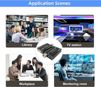 Hereta Mini 4K@60Hz HD DVI Fiber Video Extender DVI to Fiber Converter Optical Transceiver Up to 20km Data Rate up to 10.2Gbps Over Single-Mode with 3.5mm External Stereo Audio