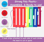 5 Small Color Dividers/Tabs Set (8”x5 Half Sheet) Perfect to Keep Your Loose Photo/Picture Symbol Communication Cards Organized. Autism ABA,ADHD, Language & Apraxia Aspergers