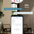 SmartWings Automatic Curtain Opener with Drapery, Motorized Vertical Blinds with Remote, Electric Closet Doors Sliding Panels Compatible with Alexa Google Homekit, 90% Blackout Wheat