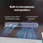 GoPresence 4K Ultra HD Meeting Bar – All-in-One Video Conferencing System with 120° Wide-Angle Lens, 6 Mics with 20ft Pickup Range, Dual Speakers, Plug-and-Play USB for Zoom/Teams/Meet – Medium Rooms