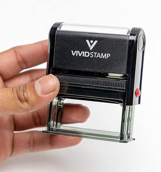 Basic Closed Self Inking Rubber Stamp (Black Ink) - Large