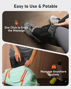 QUINEAR Rechargeable Calf Massager with Air Compression, Leg Massager for Circulation and Pain Relief, Portable Leg Massager with 6 Intensities & 3 Modes, Fast Recovery for Swelling, Relax for Gym