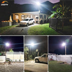 Deepn Solar Street Light 12000W Aluminum Commercial Grade Solar Parking Lot Lights with Motion Sensor & Dusk to Dawn IP67 Waterproof Heavy Duty Security Flood Lights for Street, Yard, SZ4000, 2Pack