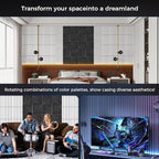 BSHEAD 8 Pack 2-Layer Large Soundproof Wall Panels, 15.7 x 15.7 x 0.43 in Sound Proof Foam Panels for Walls, 0.9lb/ft³ High Density, 3D Acoustic Panels,Artistic Noise Dampening Panels White&Black