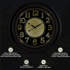 Koosome 18 Inch Lighted Wall Clock Outdoor Clocks with Smart Light Sensor Battery Operated Wall Clocks with Night Light, Waterproof Wall Clock for Patio, Garden, Porch, Living Room, Home, Office