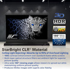 Elite Screens Kestrel Tab-Tension CLR, 101 inch 16:9, Ultra-Short Throw Ceiling Ambient Light Rejecting ALR Electric UST Floor-Rising Projection Motorized Front Projector Screen, FTE101UH3-CLR, Black