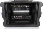 Gator Cases Pro Series 19" Depth 8U Rolling Rack Case with Recessed Wheels, Black
