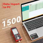 Wintact Digital Ultrasonic Thickness Gauge, Range 0.039 to 11.81 in with Probe for Measuring Metal and Nonmetal Materials, Steel, Cylinder Wall, Plastic, Glass, PVC, Pipes (WT1201)