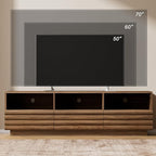 MAISONARIA Mid-Century Modern TV Stand for 50-60 inch TV, Entertainment Center with Storage & Drawers, Media Console Table for Living Room Bedroom, Walnut