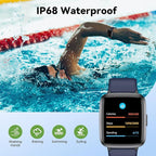 LIVIKEY Fitness Tracker Watch with Heart Rate Monitor, Activity Tracker with Pedometer, Sleep Monitor, Calories & Step Counter, IP68 Waterproof Smart Watches for Women Men Fitness Watch for Sports