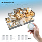 PAUTIX Single Color+CCT LED Controller Magnetic Panel Dimmer,2.4G RF Wireless Remote Control,288W High Output 2-in-1 LED Controller/Driver,for 2835/3528/5050/COB/CCT PWM LED Strip Lights,12V 24V