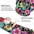 Keyboard Wrist Rest and Mouse Pad Wrist Support Set with Coasters,Non-Slip PU Base Ergonomic Gaming Mousepad for Home Office Working Studying Easy Typing & Pain Relief,Cactus