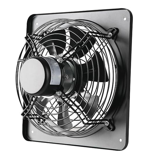 12 Inch Window Exhaust Wall Mounted Ventilation Basement Extractor Industrial Fan 720 CFM High-Speed1460 RPM Industrial Fan for Home Garage Office Commercial Use (12 Inch+Speed Control)