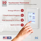 LuxHeat 200sqft Floor Heating Cable Kit - 240v Infloor Heat Kit for Tile - Heated Flooring System Includes UDG4 Programmable Thermostat w/GFCI, Heating Cable, Strapping, Floor Sensor & Alarm