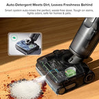 roborock F25 ACE Pro Foam Wet Dry Vacuum Cleaner, Cordless Vacuum Mop, 25000Pa Foam Spray Mop, 203°F Self-Cleaning Hard Floor Cleaner Machine for Tile Hardwood Floor Gentle Cleaning, 180° Lie Flat