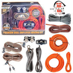 Elite Audio Premium Series Amp Kit Copper Clad Aluminum Wire, Triple-Shielded RCA Cables, High-Power Capacity, ANL Fuse Holder, Car Amplifier Install Kit (4 Gauge (Dual Amp))