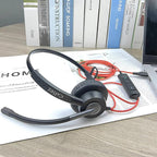 Callez USB Headset with Mic, Computer Headset with ENC Dual Noise Cancelling Microphone & MS Teams Call Button, Wired Mono Headphones for PC Laptop Mac Teams Zoom Home Office Work