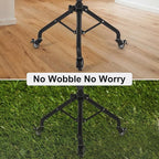 Tossbiss Laptop Tripod on Wheels with 2 Shelves, Portable Projector Floor Stand Adjustable Height 25.9 to 51.8 Inch with Phone Holder