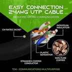GEARit Cat 6 Ethernet Cable Pack - 100-Pack 0.5 ft Cat6 Ethernet Patch Cables | RJ45 Network Patch Cable, 10 Gbps Snagless Gold-Plated Connectors - Ethernet Cable Cat 6 for PC, TV, Router - Black