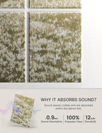 Wall Art Acoustic Panels,70''×47''Sound Absorbing Panels-8-Pack with 60 Adhesive Tabs, Panels for Living Room and Recording Studio, Offices-A Vast Summer Landscape