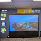 Elite Screens ezCinema Tab-Tension CineGrey 4D, 116-inch 16:9, Manual Floor Pull Up ISF Ceiling Ambient Light Rejecting, Portable Home Office Classroom Projector Screen with Carrying Bag, FT116UH-C4D