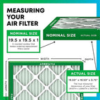 Filterbuy 19.5x19.5x1 Air Filter MERV 11 Superior Pet & Allergy Defense (6-Pack), Electrostatic Pleated HVAC AC Furnace Filters Replacement, Made in USA (Actual Size: 19.50 x 19.50 x 0.75)