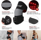 DGQY Cordless Red Light Therapy for Knee Joint Warp Portable Infrared Light Device for Knee Elbow Pain Muscle Relief Recovery 660nm and 850nm Heated Therapy with Wireless Rechargeable Controller