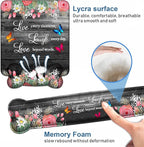 Keyboard Wrist Rest + Mouse Pad Wrist Support Set with Coasters, Non-Slip PU Base Ergonomic Mousepad for Home Office Working Studying Easy Typing & Pain Relief, Floral Quote Live Laugh Love